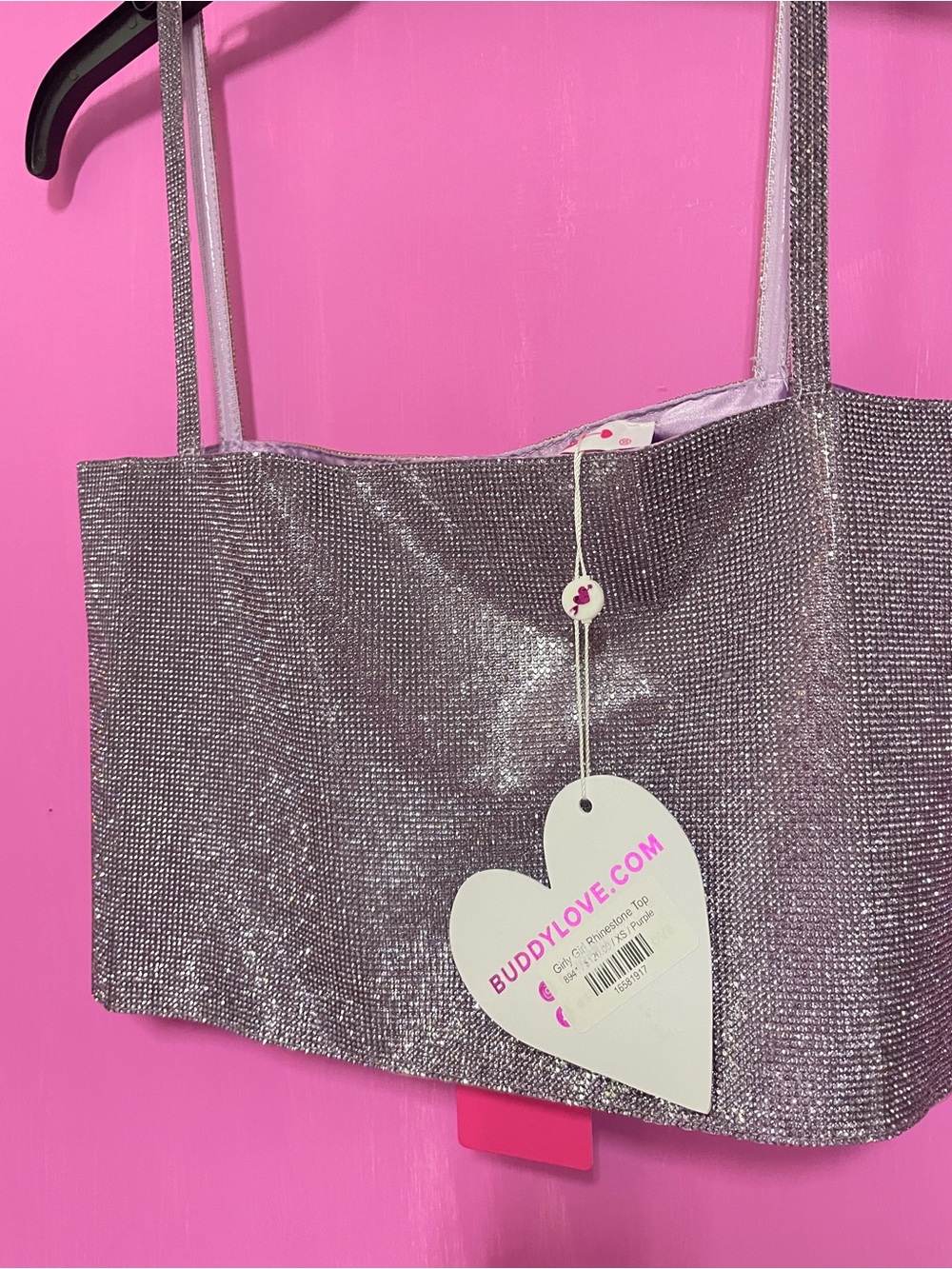 Buddy Love Silver Sparkle Tank Top - Metallic Sheen - Picture 1 of 5
